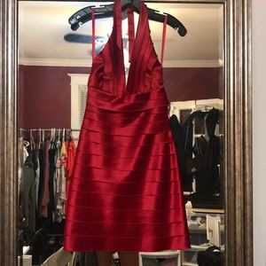 BCBG Red Halter Dress